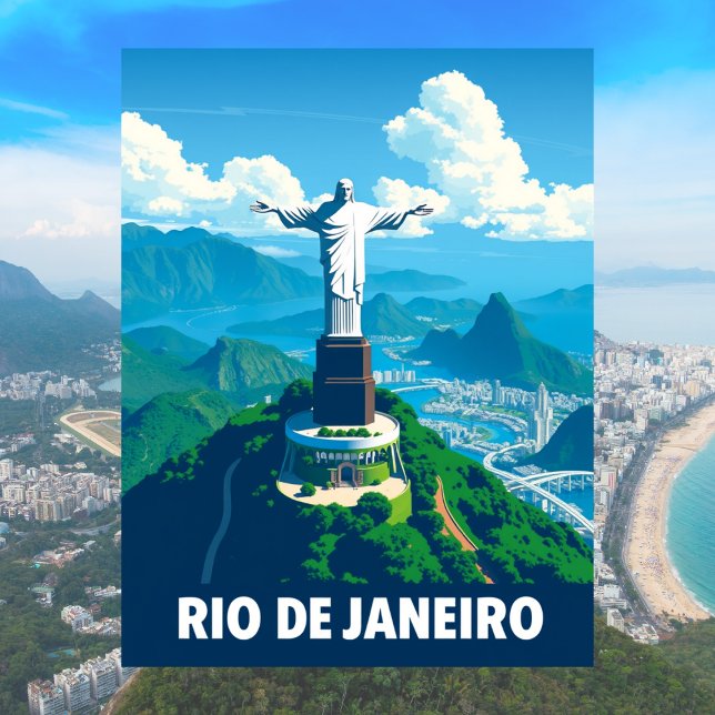 Postal Río de Janeiro, Brasil Cristo Redentor Vintage (Subido por el creador)