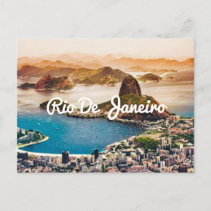 Postal Río de Janeiro Brasil Viaje a la playa de las isla