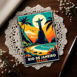 Postal Río de Janeiro Brasil Viaje Vintage