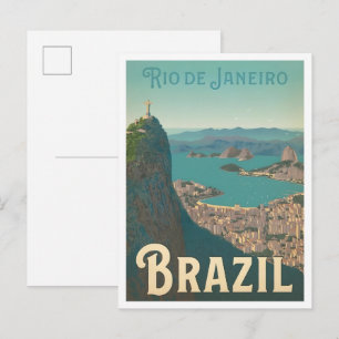 Postal Río de Janeiro Brasil Viajes Antiguos