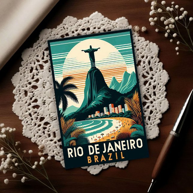 Postal Rio de Janeiro Brazil Vintage Travel (Subido por el creador)