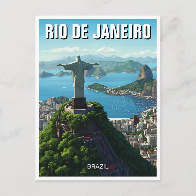 Postal Río de Janeiro Cristo Redentor (Anverso)