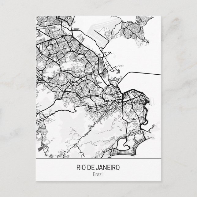 Postal Río de Janeiro minimalista Brasil (Anverso)