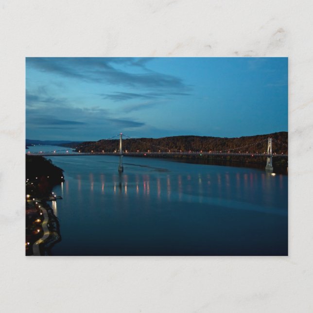 Postal Río de noche (Anverso)