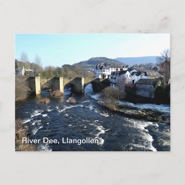 Postal Río Dee en Llangollen (Anverso)