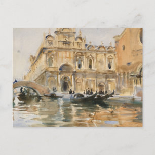 Postal Río dei Mendicanti, Venecia de John Singer Sargent