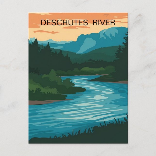 Postal Río Deschutes Oregon (Anverso)