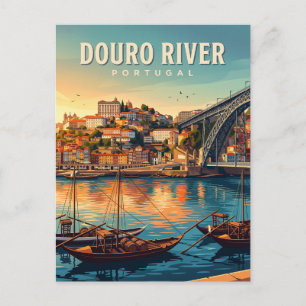 Postal Río Douro Frente al Mar Porto Portugal