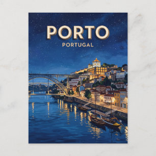 Postal Río Douro Oporto Portugal