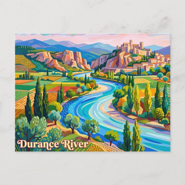 Postal Río Durance Francia (Anverso)