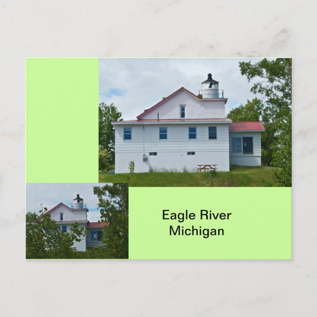 Postal Río Eagle Michigan (Anverso)