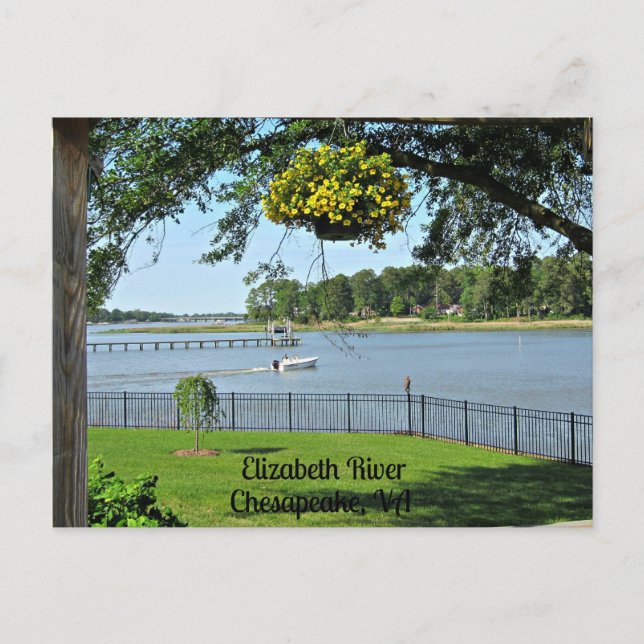 Postal Río Elizabeth, Chesapeake, Virginia (Anverso)