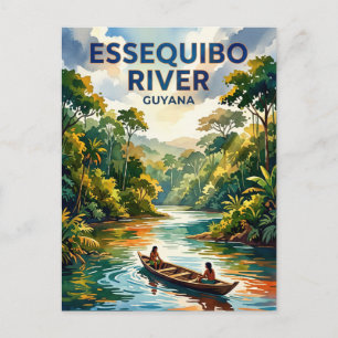 Postal Río Essequibo Guyana