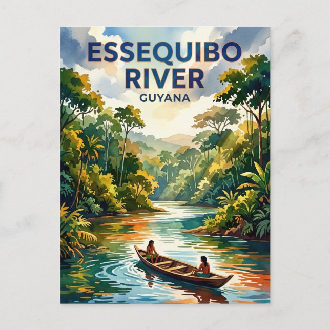 Postal Río Essequibo Guyana (Anverso)