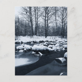 Postal Río Frozen, campiña de invierno, República Checa