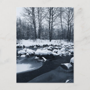 Postal Río Frozen, campiña de invierno, República Checa