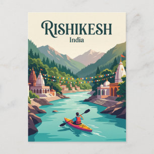 Postal Río Ganges Rishikesh India