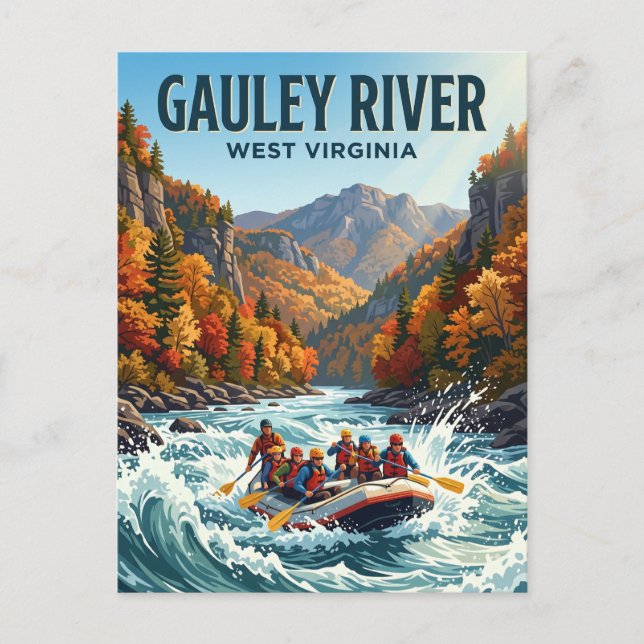 Postal Río Gauley Virginia Occidental (Anverso)