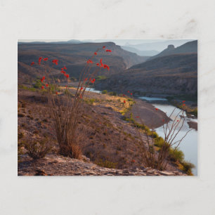 Postal Río Grande atravesando el desierto de Chihuahuan
