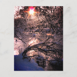 Postal Río Hafren / Severn en invierno