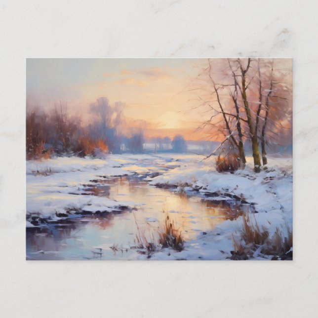 Postal Río Icy Havel al atardecer (Anverso)