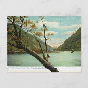 Postal Río James, Montañas Blue Ridge, VA Vintage
