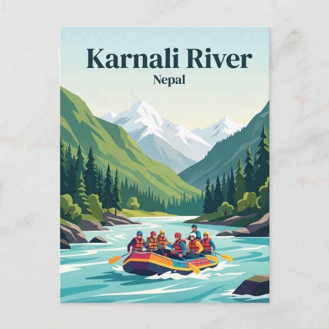 Postal Río Karnali Nepal (Anverso)