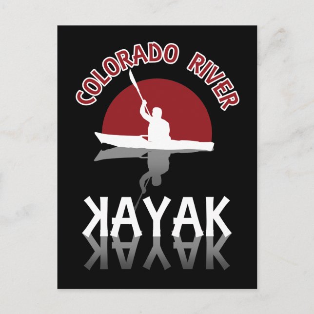 Postal Río Kayak Colorado - Kayak (Anverso)