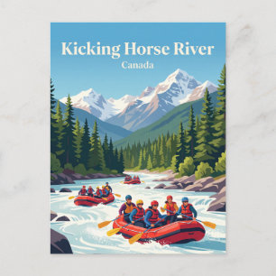 Postal Río Kicking Horse Columbia Británica Canadá