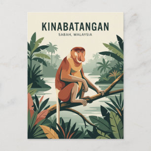 Postal Río Kinabatangan Malasia