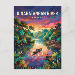 Postal Río Kinabatangan Malasia