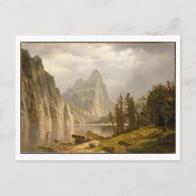 Postal Río Merced, Valle Yosemite, Pintura (Anverso)