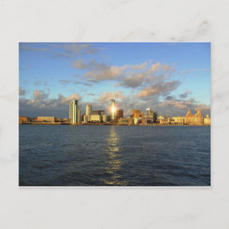 Postal Río Mersey y Liverpool Waterfront