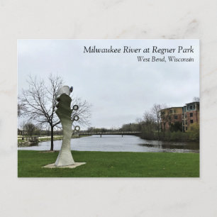 Postal Río Milwaukee, West Bend, Wisconsin