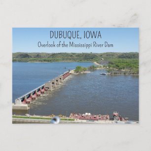 Postal Río Misisipi en Dubuque Iowa