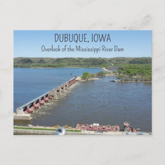 Postal Río Misisipi en Dubuque Iowa
