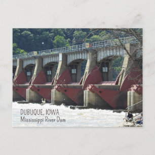 Postal Río Misisipi en Dubuque Iowa