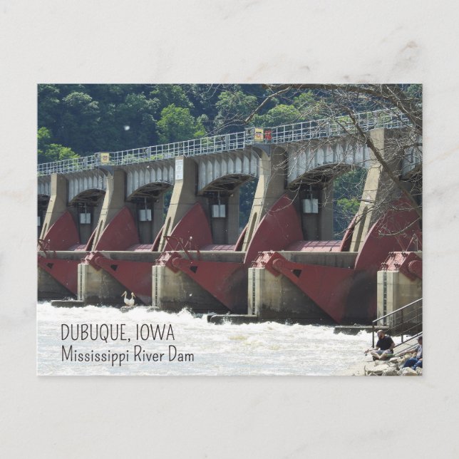 Postal Río Misisipi en Dubuque Iowa (Anverso)