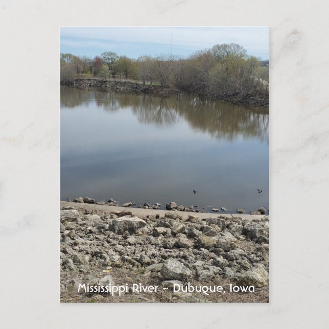 Postal Río Mississippi, Dubuque, Foto De Iowa (Anverso)