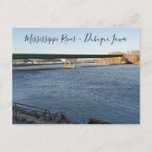 Postal Río Mississippi, Dubuque, Iowa Recuerdos