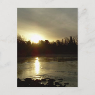 Postal Río Mississippi Reflexión del amanecer