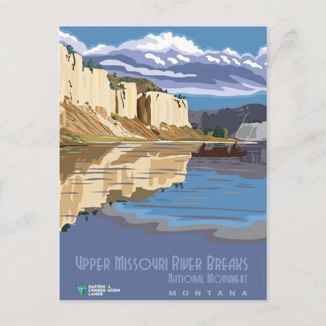 Postal Río Misuri (Anverso)