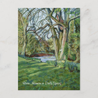 Postal Río Monnow en Allt-yr-Ynys a principios de primave