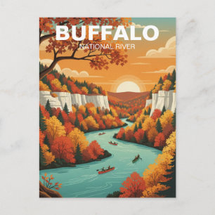 Postal Río Nacional Búfalo Arkansas