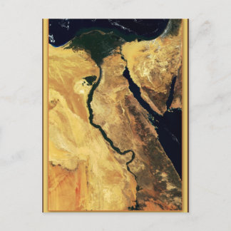 Postal Río Nilo de Egipto desde el espacio exterior
