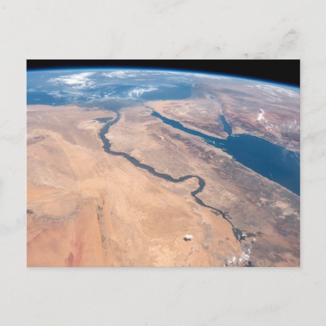 Postal Río Nilo, Mar Rojo Y Mar Mediterráneo. (Anverso)