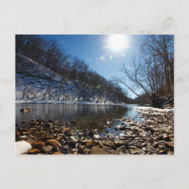 Postal Río Olentangy en invierno, Highbanks MetroPark, OH