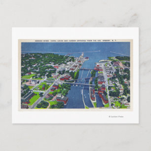 Postal Río Oswego, encrucijadas, entrada al puerto