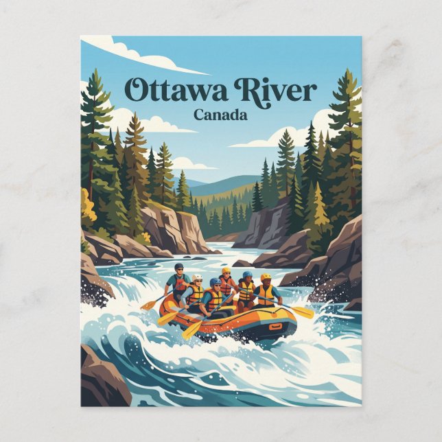 Postal Río Ottawa Canadá (Anverso)