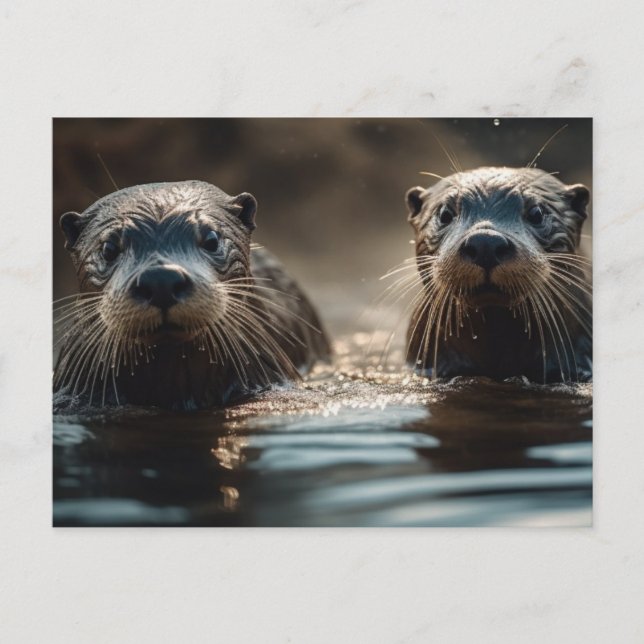 Postal Río Otters (Anverso)